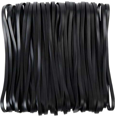 XSHAO® 40 Stück Große Gummibänder Schwarz Gummiringe 10mm Breit, 20x1cm Gummiringe Stark Gummibänder Mülleimer für Industrie Camping Zuhause