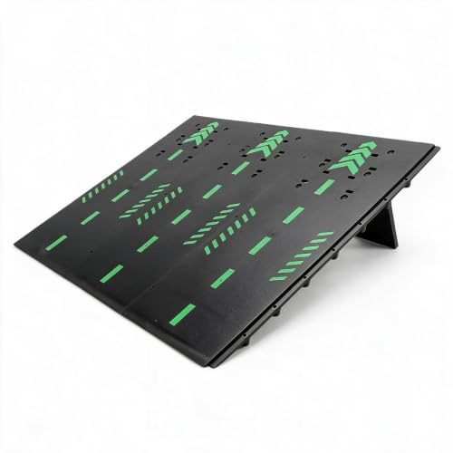Naroote RC‑Auto Sprungrampe Absprungbrett für 1/12‑1/24 Maßstab Stunt‑Set | Robustes ABS, optimierter Neigungswinkel, schnelles Stecksystem, flach faltbar, für Indoor‑ & Outdoor‑Racing