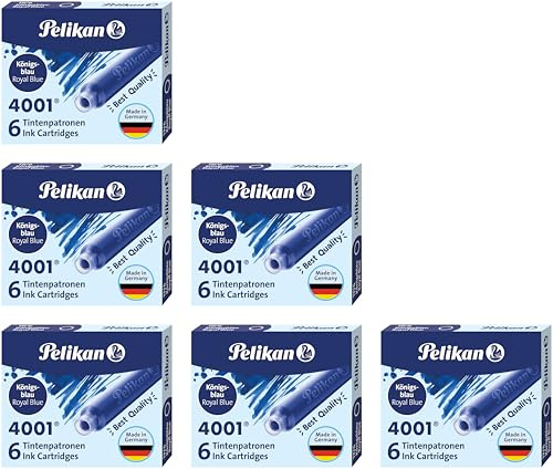 Pelikan 330845 Patronen 5er Packung, Blau, (36 Standard Patronen)