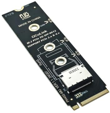 Gurtt M.2 NVMe zu OCuLink Adapter, SFF-8612 zu NVMe Riserkarte für eGPU GPU und M.2 NGFF SSD 2230 2242 2260 2280