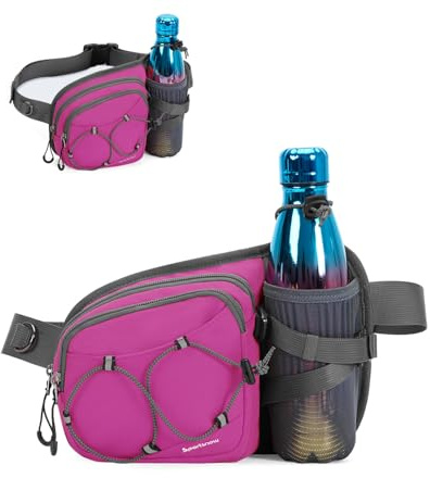 Sportsnew Bum Bag Fanny Pack for Men Women with Water Bottle Holder