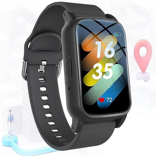 COYEUX Montre Connectée pour Personnes Âgées, avec Détection des Chutes, Alerte Médicale SOS, Traceur GPS Et Appel d'urgence, avec Surveillance De La Santé, Appel Vidéo 4G HD, pour Seniors