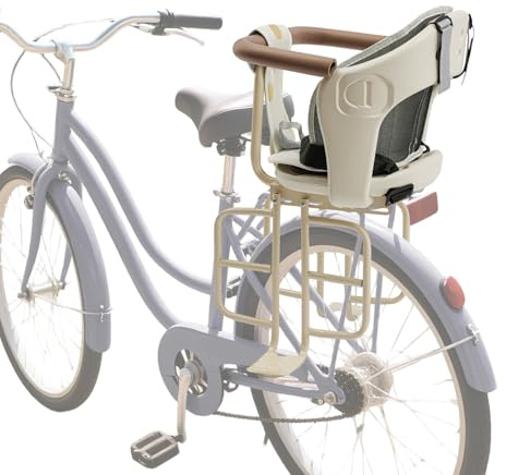 Barncykelstol, barncykelsits bak för pojkar och flickor under 5 år, barncykelsäte kolstål med svampar ryggstöd, cykelbarnstol upp till 100 kg, med fotstöd och skydd