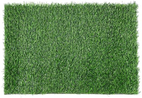 Mikikit Kunstrasen Fußmatte 40x60cm rutschfeste Outdoor Türmatte aus Robustem Pflegeleichtem Kunststoff mit Natürlichem Gras Look Wetterfest für Garten Balkon und Eingangsbereich