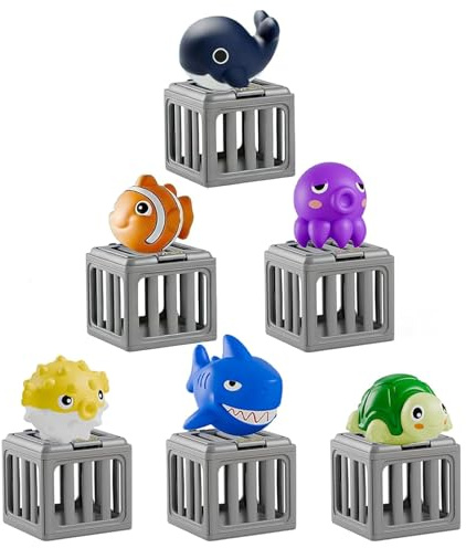 Juguetes de Buceo para niños en Piscina | Juego de Rescate Submarino con Peces y Animales flotantes | Juego acuático de búsqueda del Tesoro para natación y bañera | Juguetes sumergibles Que se Hunden