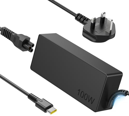 Universal 100W USB-C laptop charger,Fast Charger Compatible with Lenovo ThinkPad Chromebook Yoga IdeaPad, Dell XPS, HP Chromebook X360,Samsung ASUS and all usb c device (2.9m)