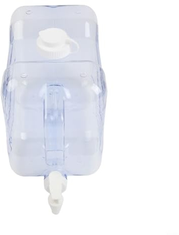 Dispensador de agua de plástico para refrigerador con grifo, para refrigerador delgado, contenedor de bebidas frías, jugo y leche, botella de almacenamiento portátil de cocina con (7,5 L)