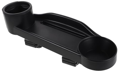 Walker Tray with Cup Holder, Plastic Attachment for Adults | Portable Multi-Function Tray Design, No-Slip Drink Security, Universal Fit for Cups and Utensils, Black