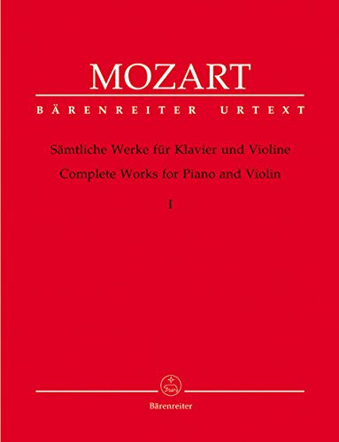 Sämtliche Werke für Klavier und Violine, Band 1 -Frühe Sonaten für Klavier und Violine 1764-1779-. Spielpartitur, Stimme: Urtext