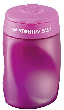 STABILO - Ergonomischer Dosen-Spitzer für Linkshänder - EASYsharpener - 3 in 1-3er Pack - pink