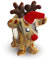 Bling Jewelry Karibu Elch Cartoon Weihnachten Feiertag Rote Nase Rudolph Rentier Perlenanhänger Für Frauen Lampenarbeit Murano Glas .925 Sterlingsilber Passend Für Europäisches Armband