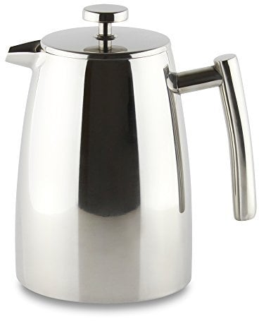 Café Stal Belmont 12 Cup Double Walled Cafetiere Coffee Maker, Mirror Finish, 1.5 Litr,HFD-12