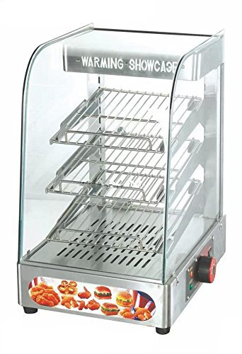 Commercial Warmer Display Electric Food Display Countertop Curved Glass Display Showcase 36 * 45 * 59cm 220V/220V