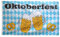 Flaggenfritze Fahne/Flagge Oktoberfest Bierkrug und Brezel + gratis Sticker