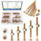 Glarks Viti a testa esagonale M6 x 40/50/60/70/80 mm Bulloni per culla, con kit di assortimento di dadi a barilotto