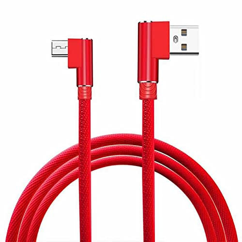 KAIBSEN Micro USB Câble Chargeur Câble (1M/2M/3M) 90 degré Plug Nylon Tressé Ultra Durable Android Chargeur Câble Pour Samsung Galaxy, Sony, HTC, Nexus, LG, Kindle et plus encore
