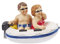 Hobbyfun Urlauber im Schlauchboot Figur Deko 10 cm Miniatur Urlaub