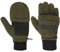 Lodenhut Manufaktur Fleecehandschuhe Fingerhandschuhe Fausthandschuhe Fäustlinge (8 HS - Oliv)