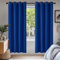 Deconovo Cortinas Opacas para Interiores, 2 Piezas, 175 cm de Alto, Cortinas térmicas Modernas para el salón, con ollados, 140 x 175 cm (Ancho x Alto), Azul electrónico