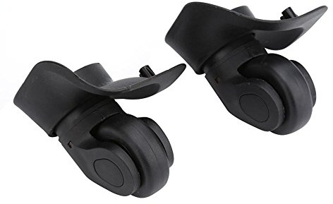 Koffer Rollen Ersatzteile, Ersatzräder Koffer, Ersatzrollen Gepäckrad Universal, 1 Paar Schwarzer PVC Koffer Ersatz Spinnerräder Silent Wear Riemenscheibe für Gepäckkofferwagen, W041-2 L