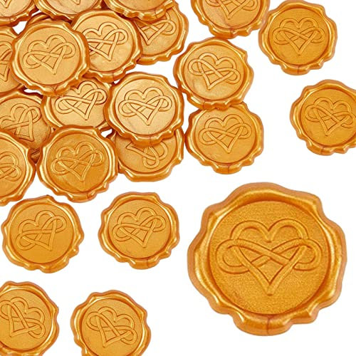 CRASPIRE 25 STÜCK Klebende Wachssiegel-Aufkleber, Selbstklebende Siegellack Stempel Forever Love Sticker Zum Versiegeln von Briefumschlägen Karten Geschenkverpackung Scrapbooking