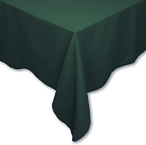 Tischdecke Tischwäsche Leinen-Optik Lissabon Uni einfarbig Tischtuch Verschiedene Größen/Farben (Waldgrün, 160 x 160 cm)