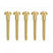 sourcing map Bois Vis M3.5 x 30mm Fendu Rond Tête Laiton Autotaraudant Vis 50 Pcs