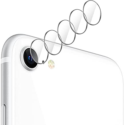 GIOPUEY Camera Lens Protector Compatible with iPhone SE 2022,[5 Pack] Ultra-Thin HD Glass Camera Protector [Does Not Affect Shooting] Scratch Resistant