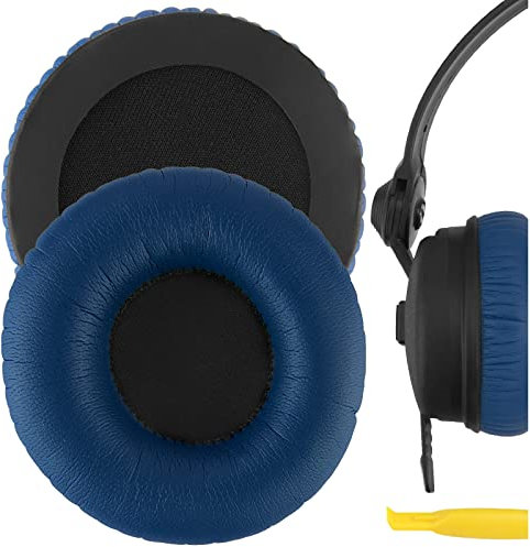 Geekria QuickFit Protein Leather - Almohadillas de Repuesto para Auriculares Sennheiser HD25, HD25SP, HD25 Lite, HD25 Plus, HD25 Limited 75th Anniversary Edition, Almohadillas para Auriculares (Azul)