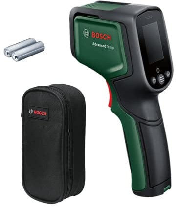 Bosch Home and Garden AdvancedTemp Infrarot Thermometer (-30°C bis +500°C, integrierter Schimmel- und Wärmebrücken-Erkennung, LED-Anzeige für einfache Interpretation, Gehäuse aus recyceltem Material)