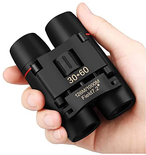 ZIYOUHU 30x60 Fernglas, klein, kompakt, leicht, geeignet für Erwachsene und Kinder, Vogelbeobachtung, Reisen, Sightseeing, kleines Fernglas, mit klarer Sicht bei schlechten Lichtverhältnissen