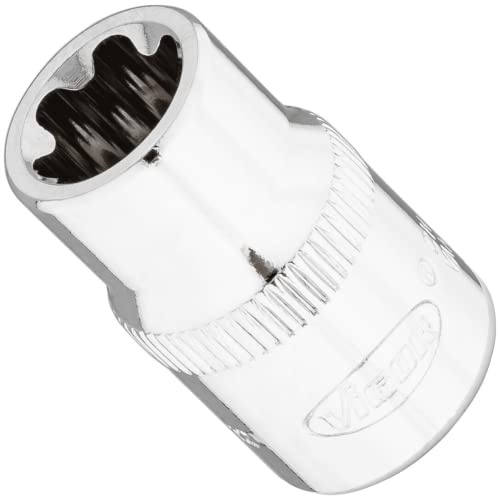 VIGOR Steckschlüsseleinsatz, V7920-EP12, 3/8″, EP Profil, SW E12+ | 3/8 Zoll (10 mm) Vierkant hohl, Antrieb 3/8 Zoll (10 mm) Vierkant hohl, Abtrieb E+ Profil, 26 g, SW E12+ , 3/8″ , EP Profil