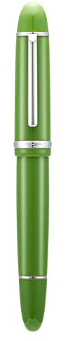 erofa X159 Feine Feder Füllfederhalter Hellgrün mit Silber Clip Acryl Große Größe Schreibstift Grün Silber Trim