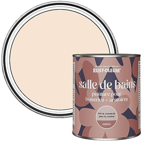 Rust-Oleum Peinture Rose Résistante à l'humidité pour Meubles de Salle de Bains, Finition Satinée - Melrose 750ml