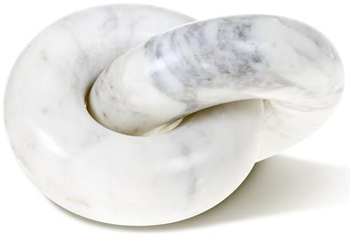 STRONA Marmor-Knoten-Dekor – Marmor-Kettenglieder-Dekor, Marmor-Dekor, Eingangstischdekoration, Marmorglieder für Bücherregal-Deko-Objekte, Couchtisch-Dekorationen, Regaldekor-Akzente