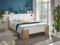 möbelando Bett Lino in Artisan Eiche/Weiß. Abmessungen (BxHxT) 145x81x214 cm