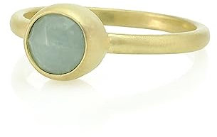 Stapelbar Aquamarin Gold Gefüllt Ring - Handmade März Birthstone Ring - Aquamarin Halbedelstein - Minimalistische Lünette Set Ring - 14k Gold gefüllt Ring - Gold Vermeil Ring