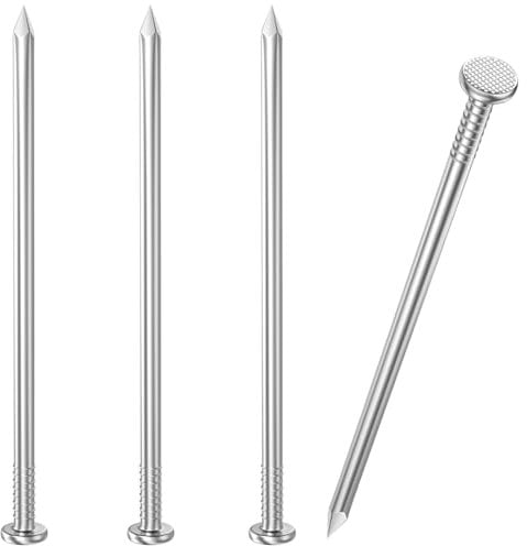 VGBUY 80 chiodi in acciaio inox, testa piatta da 7,6 cm, per pareti lunghe e finiture in legno, per appendere quadri