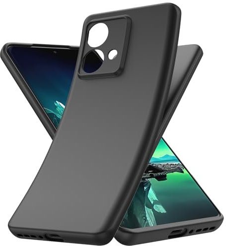 YESARMOR Nero Cover Silicone Morbido Custodia - per Motorola Edge 40 Neo, Anti Ingiallimento, Silicone morbido TPU, Custodia dal Assorbimento degli Urti
