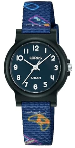 LORUS Kinder Analog Quarz Uhr mit Silikon Armband,Blaues Marineblau