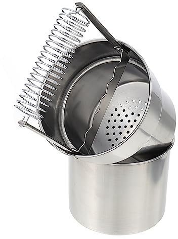 NUOBESTY Pen Washer Stainless Steel Painting Brush Washer for Oil Paint Wash Barrel Brush Washing Container for Cleaning in Studio