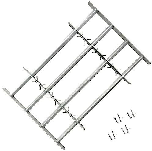 AJJHUUKI Verstellbares Sicherheitsgitter für Fenster mit 4 Querstangen 500-650 mm, passend für Möbel