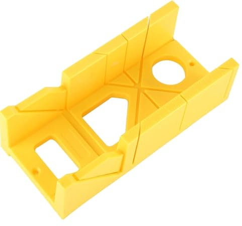 Scatola per mitra da 30,5 cm con righello graduato, scatola da taglio preimpostata a 45 gradi, 135 gradi per una lavorazione accurata del legno e carpenteria - Design durevole per tagli di precisione