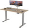 POKAR Höhenverstellbarer Schreibtisch Höhenverstellbar Elektrisch Bürotisch mit Tischplatte (Silber + Eichen Sonoma, 175 x 80)