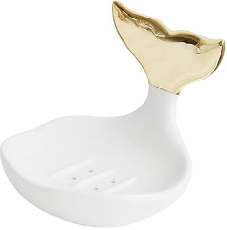 Seifenständer, 1 Stück Keramik-Seifenhalter, Schmuckhalter, Abtropfseife, Badewannen-Dekoration, kreative Seifenablage, Fisch-Seifenschale, Dusche, Seifenschalen, Seifenschale, Badewannen-Tabletts, Sc