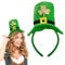 Bipl St Patricks Day Hut Haarreif, Grün Glitzernde Kleeblätter Haarreifen, Irland Weicher Mini-Hut Haarreif, Grün-Schwarz, für Irisches Kostüm, Patricks Day, Karneval Mottoparty Deko Accessoires