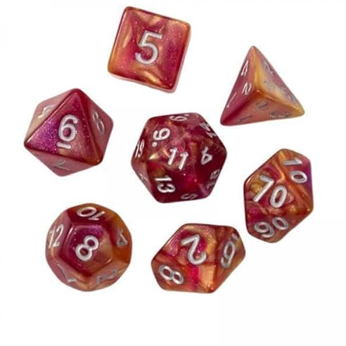 EHJRE 4X 7X D4 D20 Polyedrische Würfel Würfel Mehrseitige Würfel für Mathematik Unterricht