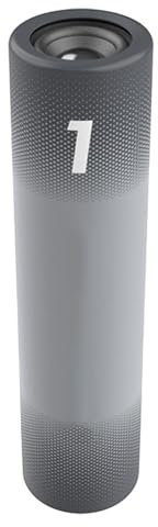 Qzdtue Wireless Induction Speaker, Waterproof Audio Stick, Portable Music Gadget, Color Gray/Red with Colorful LED Lights, Smart Touch Technology for Outdoor, Travel, Home, Parties