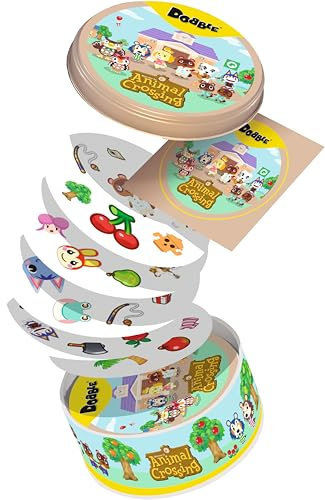 Asmodee Dobble Animal Crossing Jeu de cartes familial à partir de 4 ans 2 à 8 joueurs Temps de jeu de 15 minutes