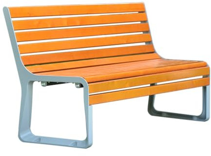 KXWOQ3ED Gartenbank, Außenbank Parkbank, Wetterfeste Guss Aluminium Terrassenbank Balkonbank, 120/150 cm Holzlatten Sitz, Sitzbank für Veranda Hinterhof Park Wiese(120cm)
